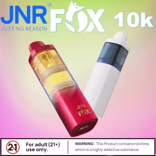 JNR FOX 10000 Puffs Vape met Navulbare Tank en USB-C Opladen
