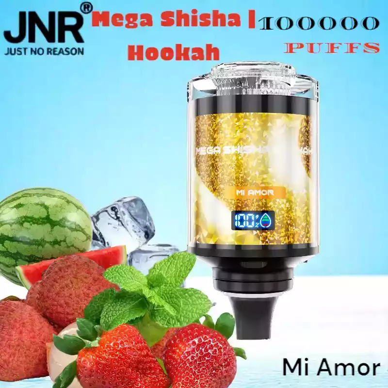 JNR Mega Shisha Hookah 100000 Puffs met Smart Screen & DTL