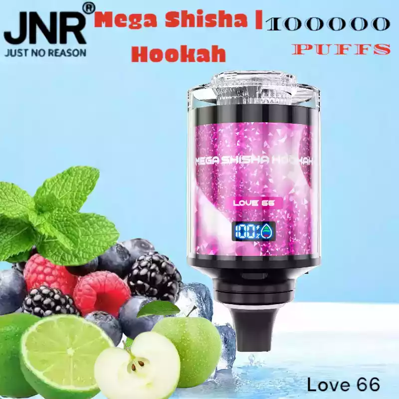 JNR Mega Shisha Hookah 100000 Puffs met Smart Screen & DTL