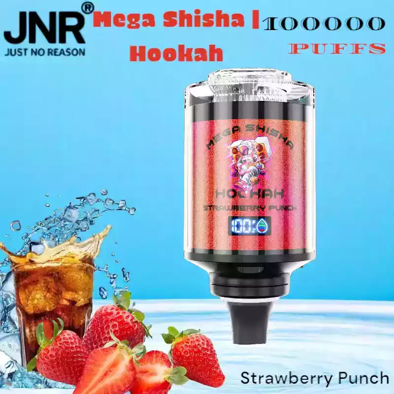 JNR Mega Shisha Hookah 100000 Puffs met Smart Screen & DTL