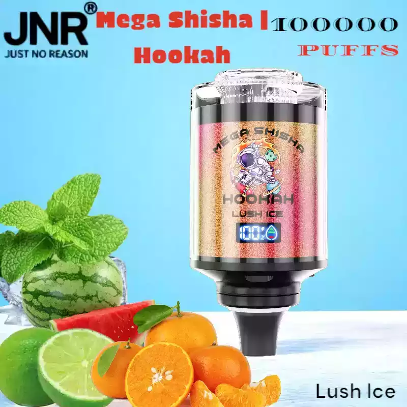 JNR Mega Shisha Hookah 100000 Puffs met Smart Screen & DTL