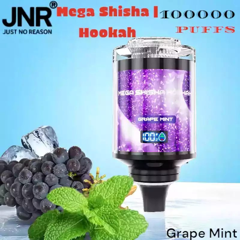JNR Mega Shisha Hookah 100000 Puffs met Smart Screen & DTL