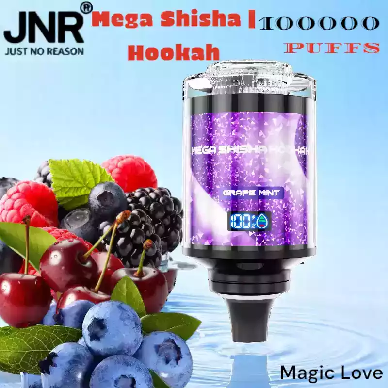 JNR Mega Shisha Hookah 100000 Puffs met Smart Screen & DTL