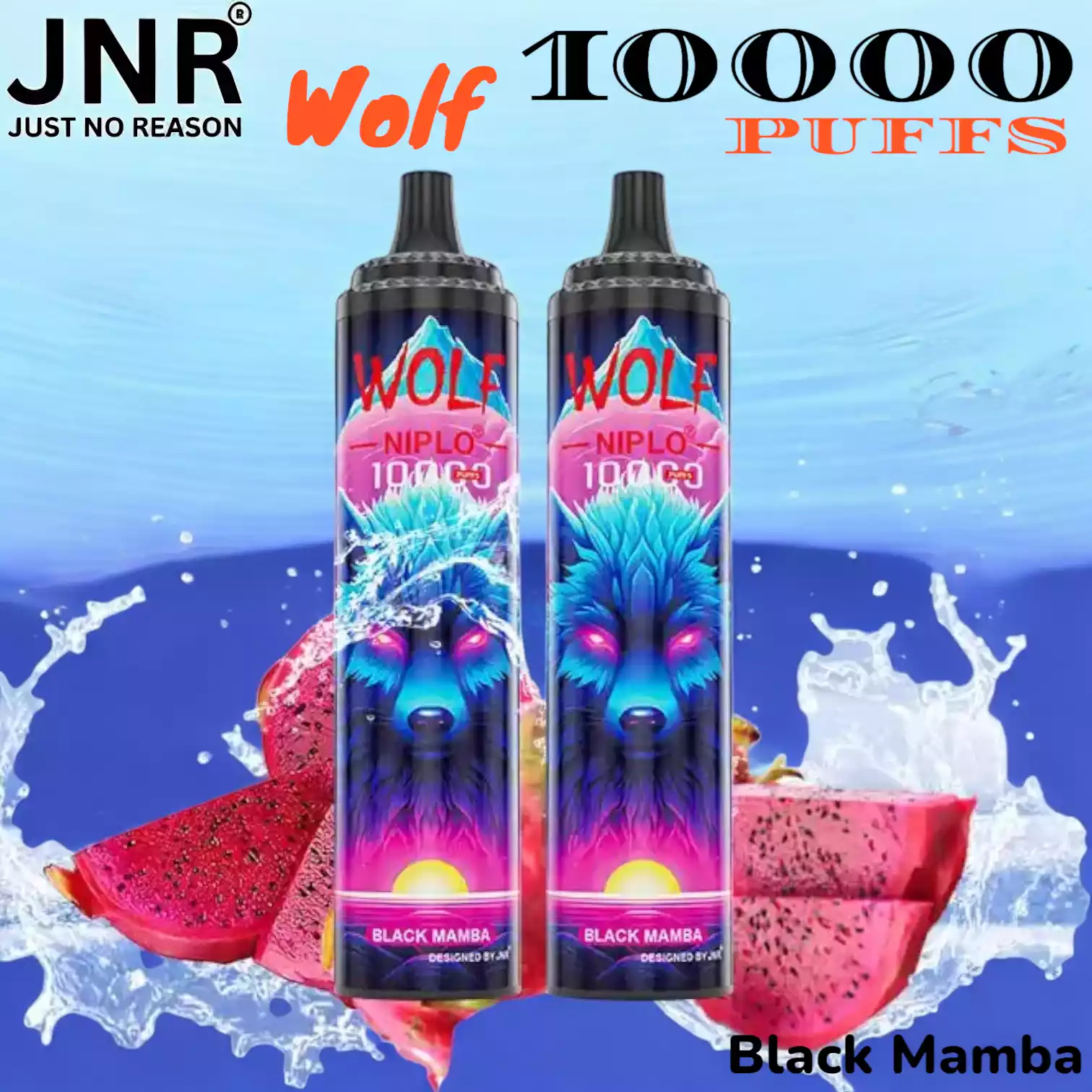 JNR Wolf 10000 PUFFS Vape met 20ml E-liquid en USB-C