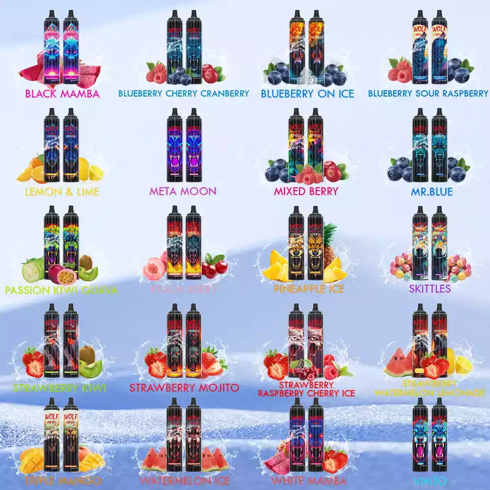 JNR Wolf 10000 PUFFS Vape met 20ml E-liquid en USB-C