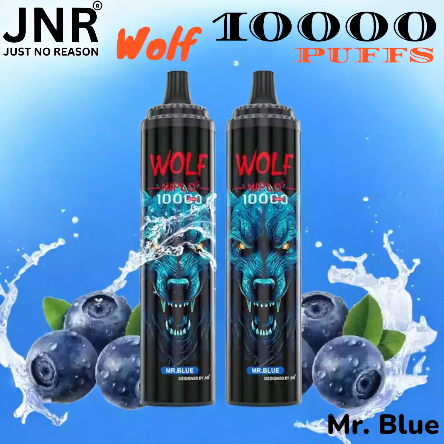 JNR Wolf 10000 PUFFS Vape met 20ml E-liquid en USB-C