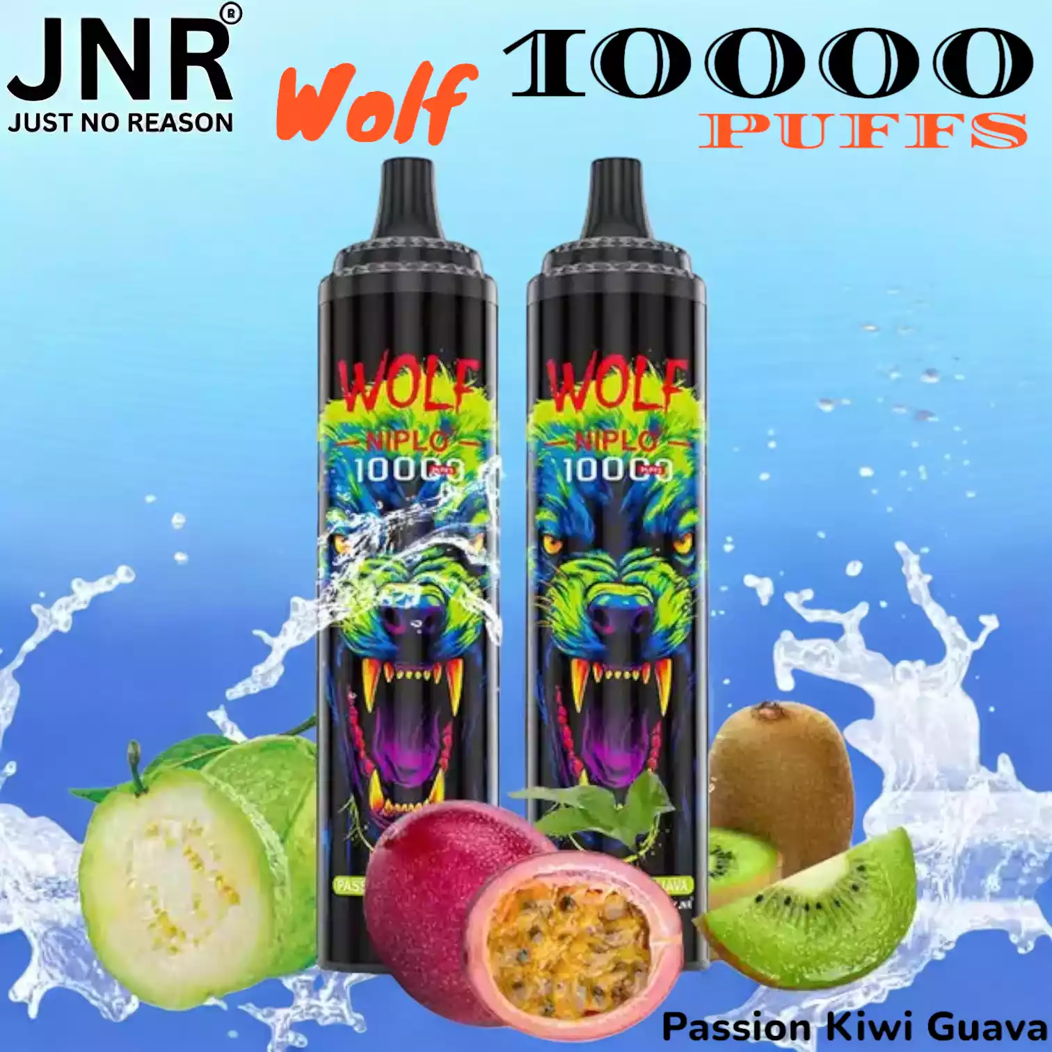 JNR Wolf 10000 PUFFS Vape met 20ml E-liquid en USB-C