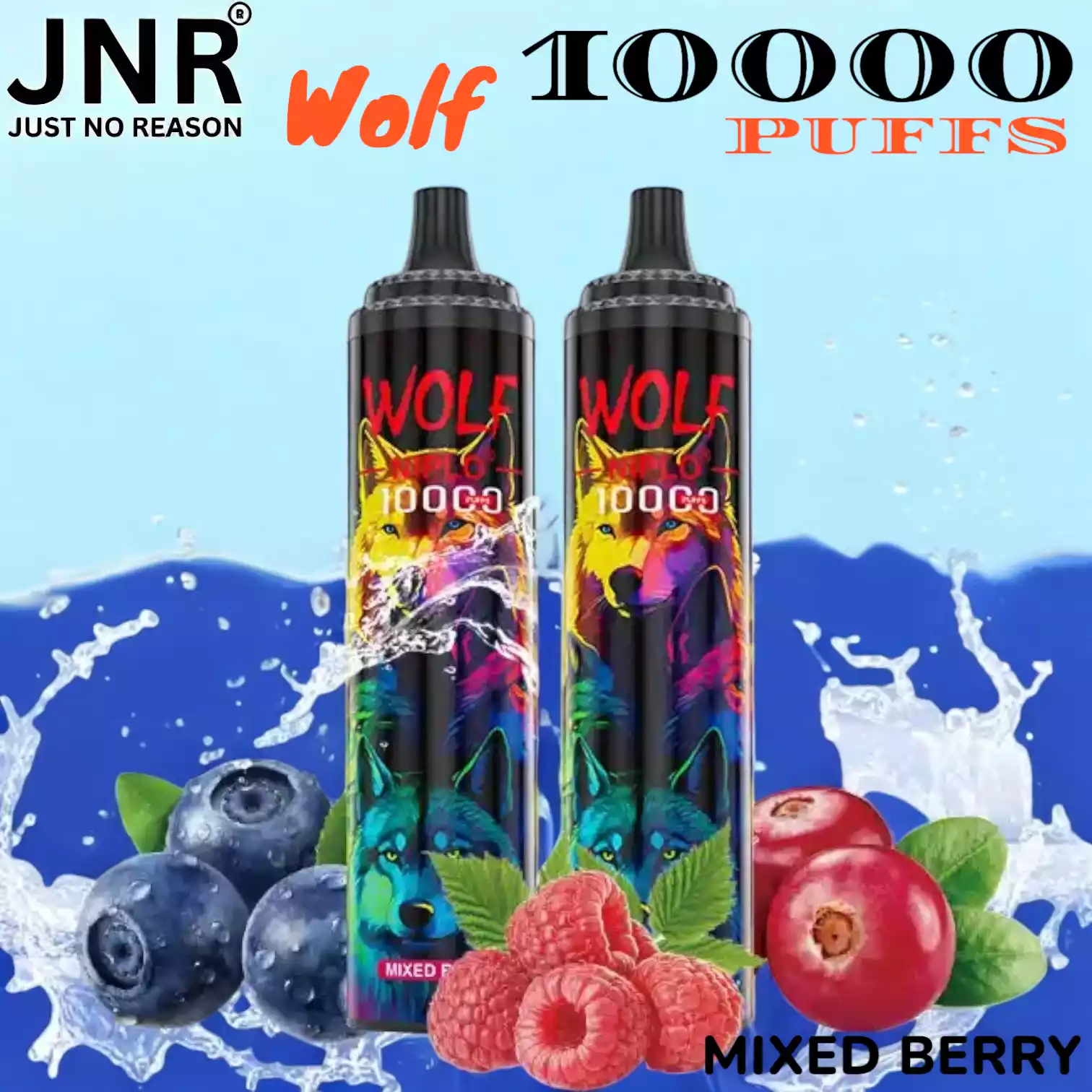 JNR Wolf 10000 PUFFS Vape met 20ml E-liquid en USB-C