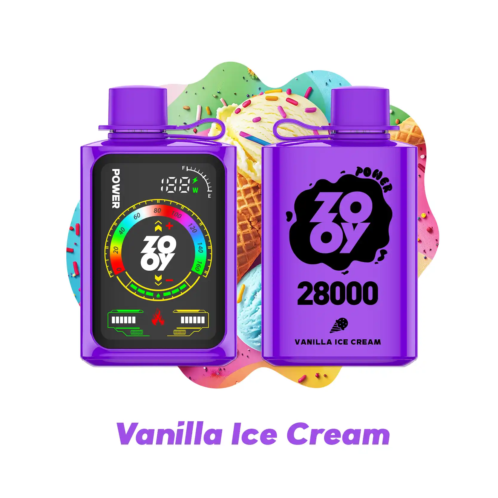 ZOOY POWER 28000 Puffs Disposable Vape Touchscreen en Krachtig